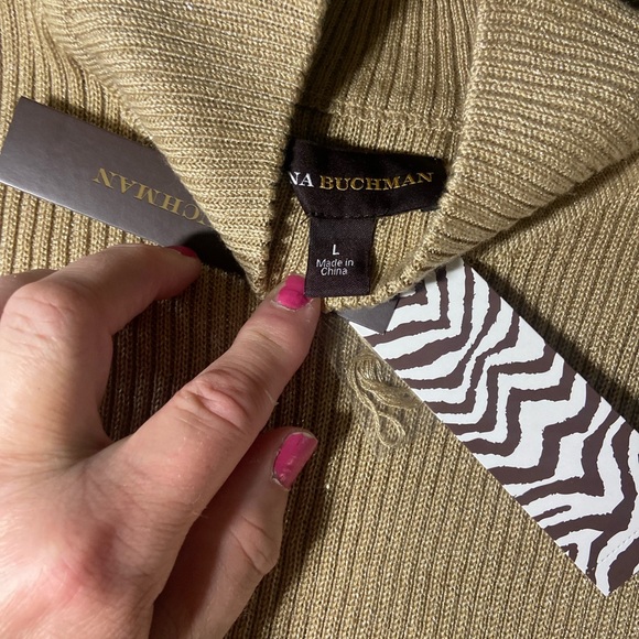 Dana Buchman cowl neck top size L NWT - Picture 2 of 5